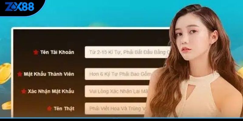 Quá trình đăng ký ZX88 rất đơn giản gồm 3 bước